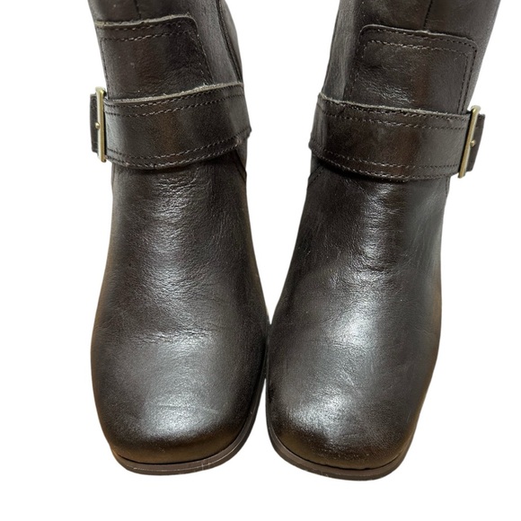 Harley-Davidson Shanna 7-Inch Dark Brown Leather Back Lace High Heel Boots - Picture 8 of 14